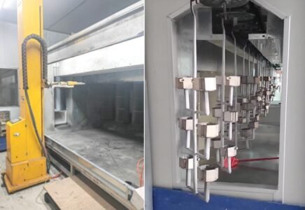 Powder spraying automatic line